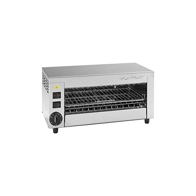 Milantoast 420.100 Fornetto Salamandra 3 posti resistenze a quarzo a infrarossi 1850 W acciaio inox colore Acciaio