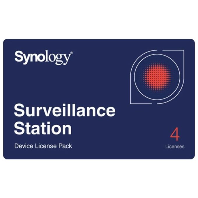 Synology DEVICELICENSE(X4) Licenza Software Pacchetto 4 Telecamere IP aggiuntive per Surveillance Station NAS DiskStation