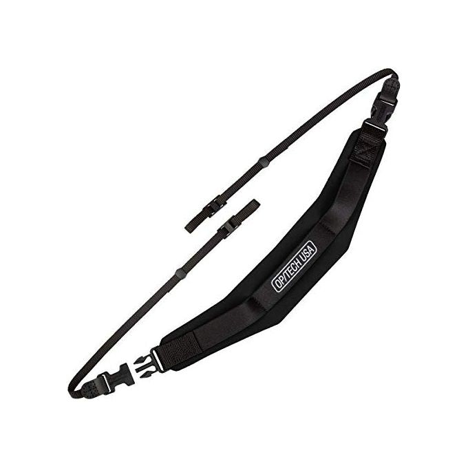 Op-Tech USA 1501012 Pro Strap Cinghia per fotocamera in cuoio neoprene e nylon con sistema Non Slip Grip e riduzione del peso colore Nero