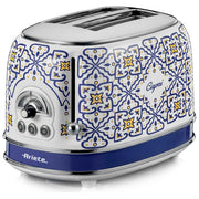 Ariete 155-1C Capri Tostapane 2 fette 6 livelli doratura Funzione defrost Vassoio raccogli briciole Espulsione automatica colore Bianco e Blu