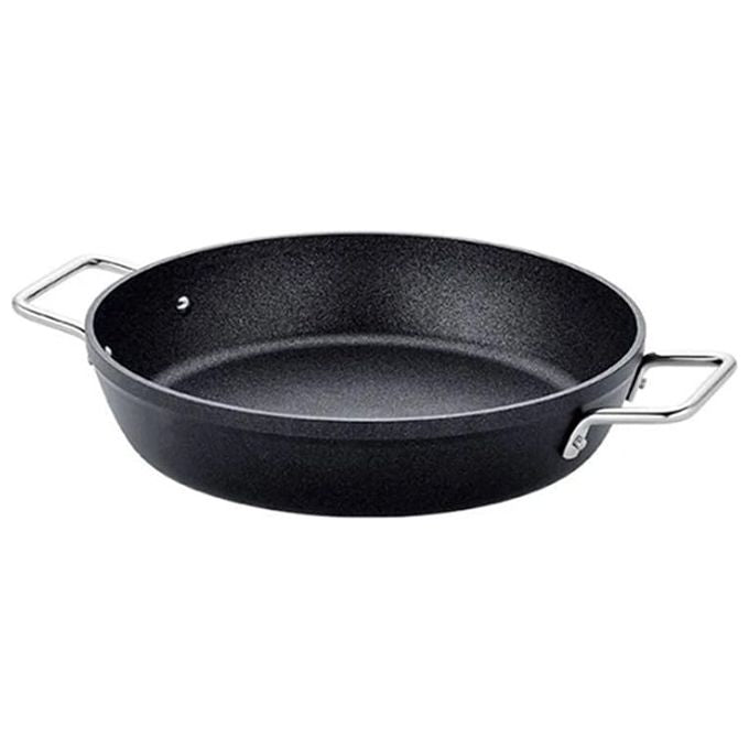 Fissler 156-305-28-100-0 Adamant Padella da portata 28 cm con rivestimento antiaderente resistente ai graffi e fondo CookStar compatibile induzione colore Nero