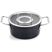 Fissler 156-115-20-000-0 Adamant Pentola in Alluminio 20 cm 2,7 L con Coperchio in Vetro Compatibile Induzione colore Nero