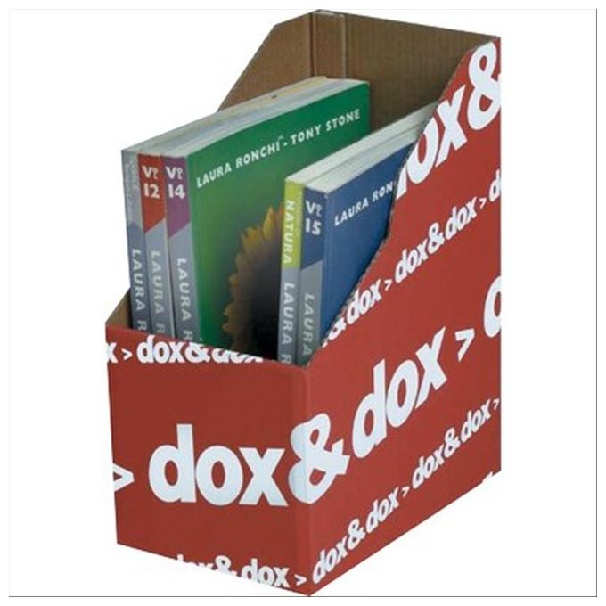 Rexel 1600176 Dox Portariviste in Cartone Robusto con Capienza Raddoppiata e Spazio per Personalizzazione colore Bianco + Rosso
