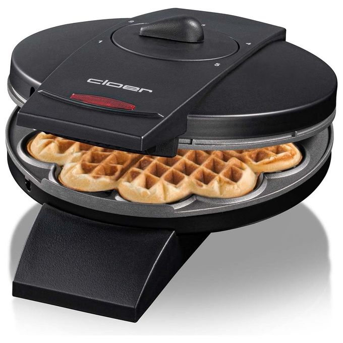 Cloer 1620 Piastra per Waffle 930 W Superficie Antiaderente Cuore colore Nero