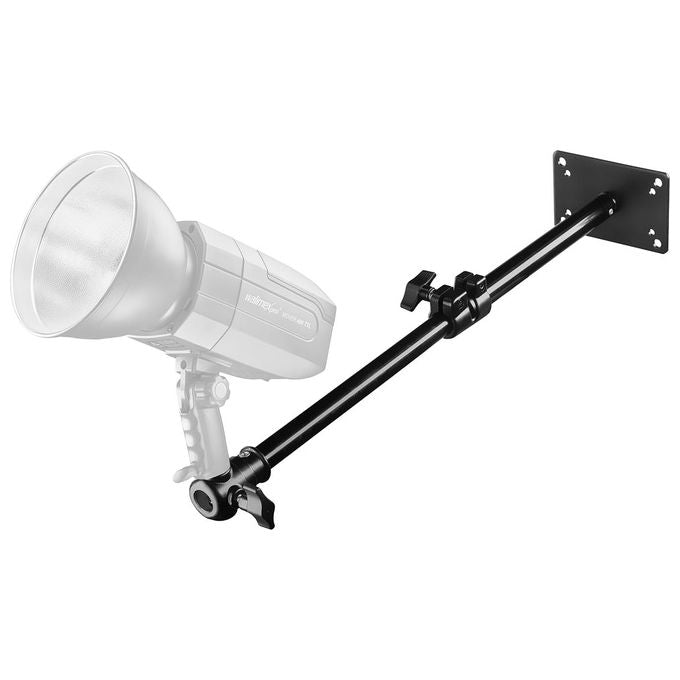 Walimex pro 16444 Supporto da parete soffitto estensibile 34 54 cm carico max 6 Kg attacchi 1 4 3 8 e 5 8 pollici colore Nero