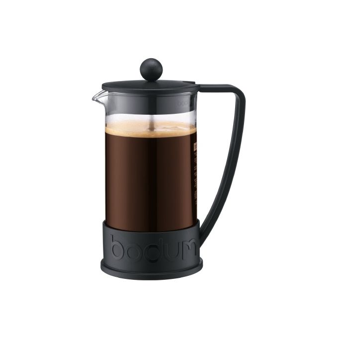 Bodum 10938-01 BRAZIL Cafettiera 8 tazze Parti lavabili in lavastoviglie colore Nero Trasparente
