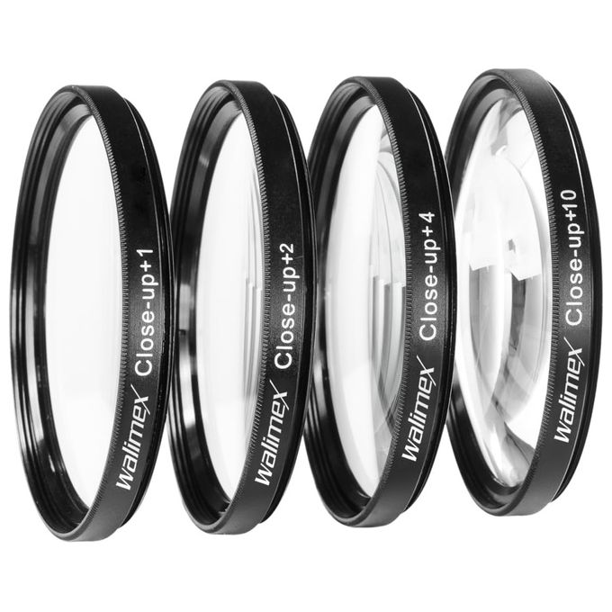 Walimex 17855 Close Up Macro Lens Set Obiettivo Macro 52 mm Vetro Metallo colore Trasparente