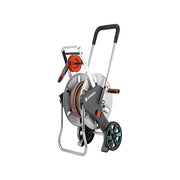 Gardena 18547-20 AquaRoll M Easy Metal Carrello Avvolgitubo Manuale 25m tubo incluso capacita' 60m colore Nero
