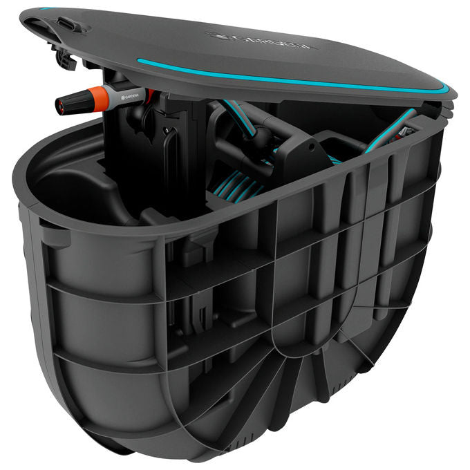 Gardena 18650-20 Avvolgitubo RollUp M Automatico con Tubo da 20 m colore Nero