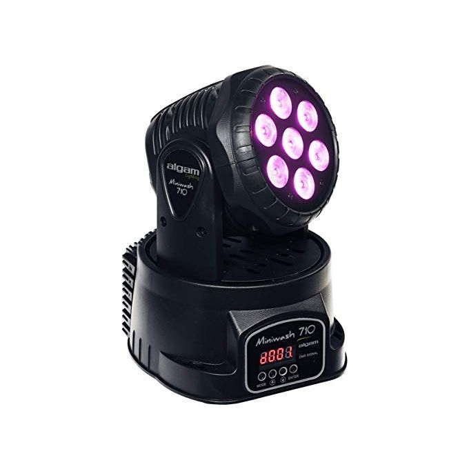 ALGAM LIGHTING LAL MINIWASH710 MINIWASH710 Testa Mobile Wash LED 7x10W RGBW Pan 540° Tilt 270° DMX512 IP20 colore Nero