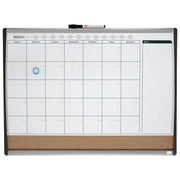 Nobo 1903813 Lavagna Combinata Magnetica Mensile con Pannello Sughero 58,5x43 cm colore Nero