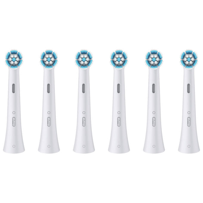 Oral-B 8700216194679 iO Aufsteckbürsten Sanfte Reinigung 6 Stück mit 4000 weichen Borsten und Farbwechselanzeige colore Bianco