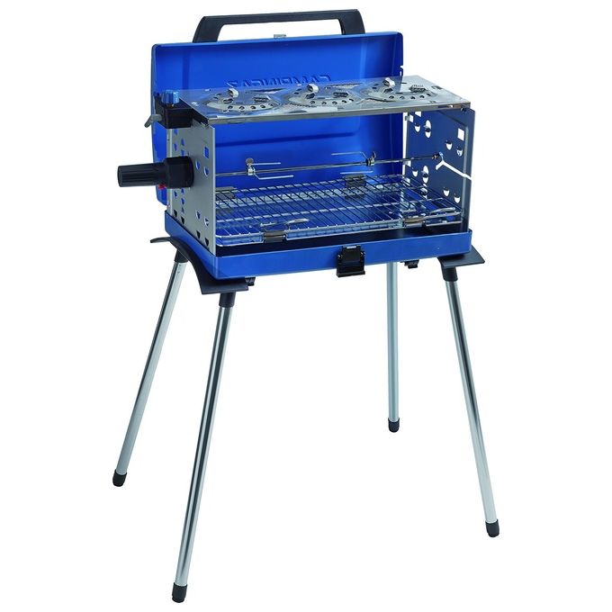 Campingaz FRA350034 400 SGR Grill a Gas 5200 W 3 Bruciatori Accensione Piezo Superficie Cottura 29x53 cm colore Blu Argento