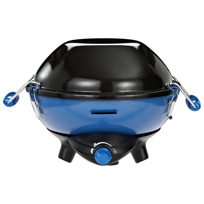 Campingaz 2000030685 Party Grill 400 CV Barbecue e Fornello Portatile 2000W accensione Piezo griglia piastra reversibile colore Nero Blu