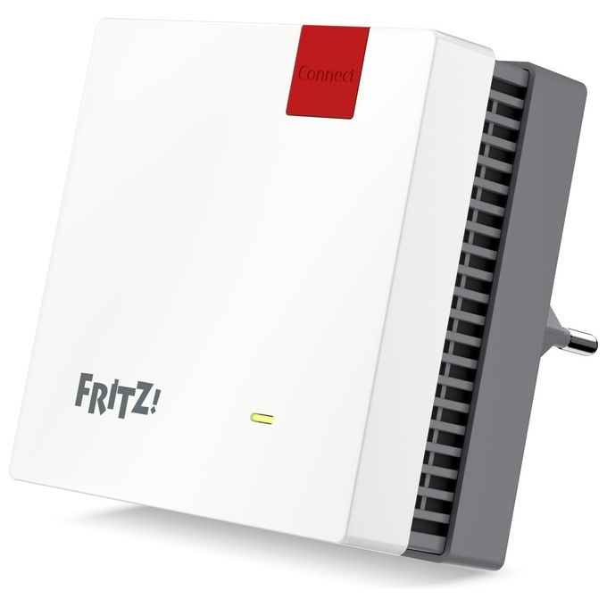 Fritz! Mesh Wi-Fi Extender 1600, ripetitore di rete dual-band, Wi-Fi 6, fino a 3000 Mbit-s, porta LAN Gigabit, WPA3-WPA2, Bianco
