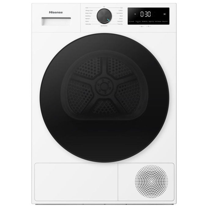 Hisense 20019575 Asciugatrice Libera installazione 9 Kg Classe C Pompa di calore 15 programmi (59.5x59x84.5 cm) colore Bianco