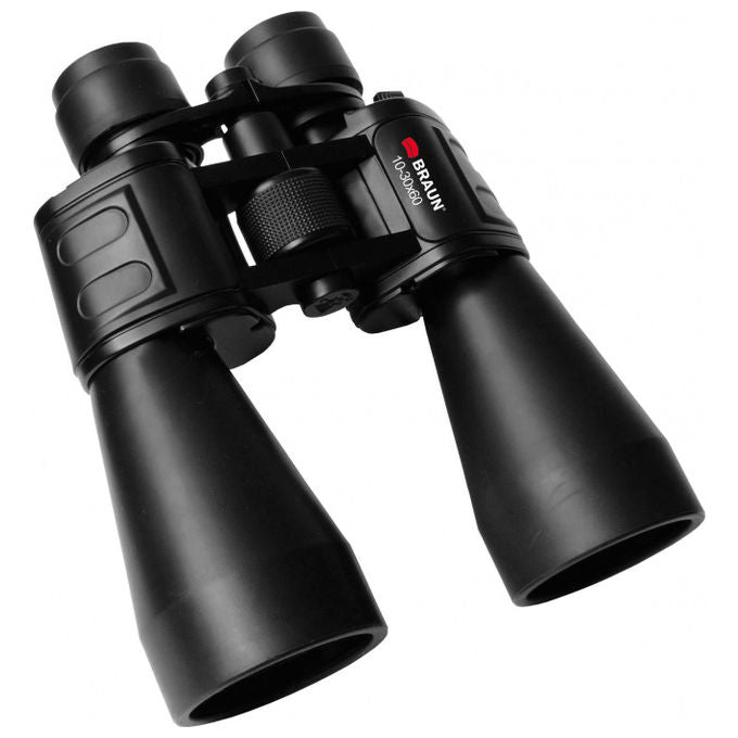 Braun Photo Technik 20117 Binocolo Zoom 10-30x60 mm Prisma Porro BK-7 colore Nero