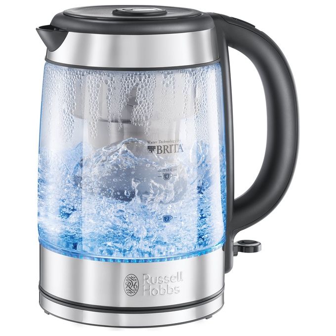 Russell Hobbs 20760-57 Clarity Bollitore elettrico 1,5 L 2200 W Filtro Brita incluso Acciaio inox Trasparente