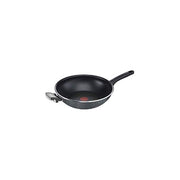 Lagostina LAG630H30 Performa Wok Antiaderente con Manico Lungo e Maniglia 30 cm con Tecnologia Thermo Signal e Fondo Rinforzato per Induzione colore Nero