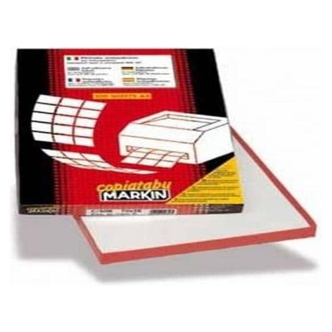 Markin 210C581 Etichette Adesive A4 19x10 mm 280 etichette per foglio 100 fogli 28000 etichette colore Bianco