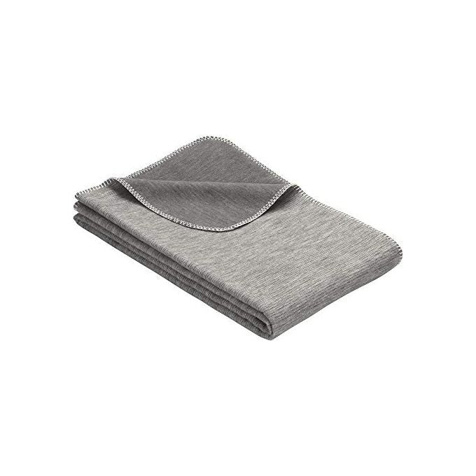 IBENA 697321 Losanna Coperta 100% Cotone Biologico Certificato GOTS Made in Germany colore Grigio