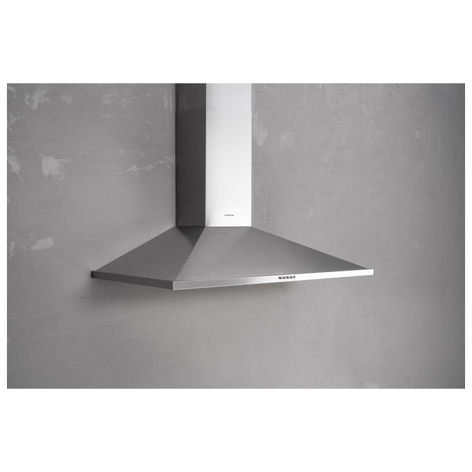 Silverline 2240.6.733.04 Cappa a Parete 60 cm 295 m³-h Classe D 63 dB Pulsanti colore Acciaio Inossidabile