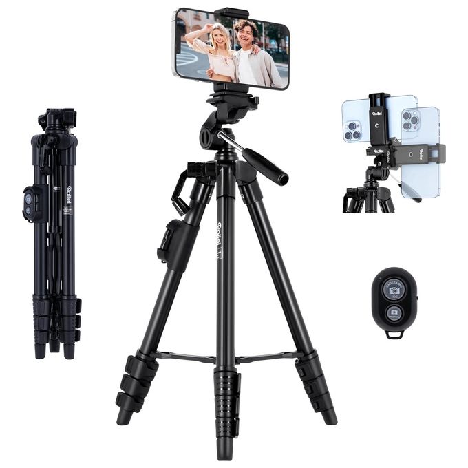 Rollei 22638 Selfie Traveler Treppiede Smartphone Fotocamera Azione 3 Gambe Alluminio 120 cm 2 Kg colore Nero
