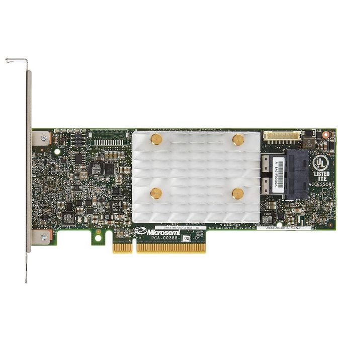Microsemi 2290200-R SmartRAID 3152-8i Controller RAID PCI Express x8 3.0 12 Gbit-s SAS SATA III 2 GB DDR4 colore Nero
