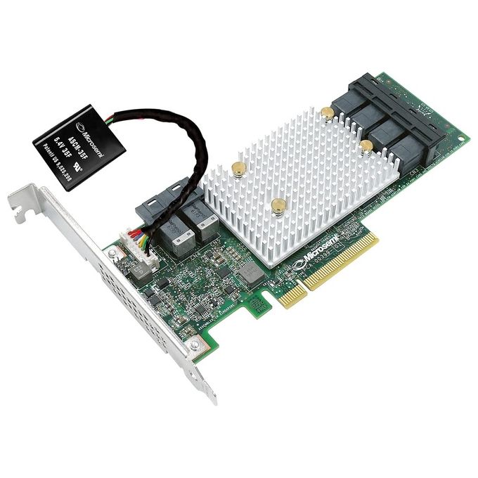 Microchip ADAPTEC 2295000-R SmartRAID 3154-16i Controller RAID PCI Express x8 3.0 12 Gbit-s 4096 MB DDR4 MD2 colore Nero