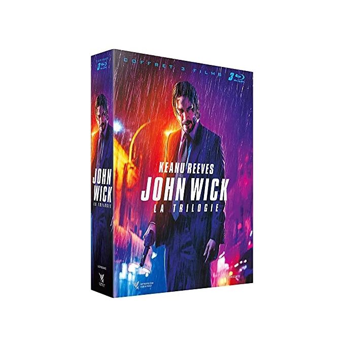 SEVEN SEPT AS492 Cofanetto Trilogia John Wick Blu-ray 3 Dischi Azione 356 min