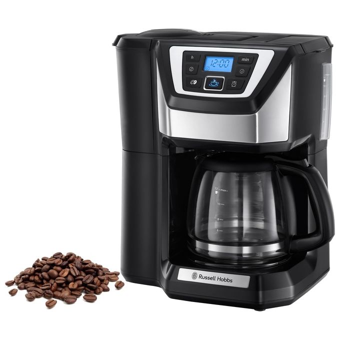 Russell Hobbs 22000-56 Victory Macchina da Caffe' a Filtro con Macinacaffe' 1,5 L 1025 W 12 tazze Programmabile colore Nero