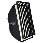 Walimex pro 23424 Essential Softbox Rettangolare 60x90 cm Rotazione 360° con Griglia e Adattatore Bowens colore Nero