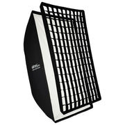 Walimex pro 23425 Essential Softbox Rettangolare 80x120 cm Rotazione 360° con Griglia e Adattatore Bowens colore Nero