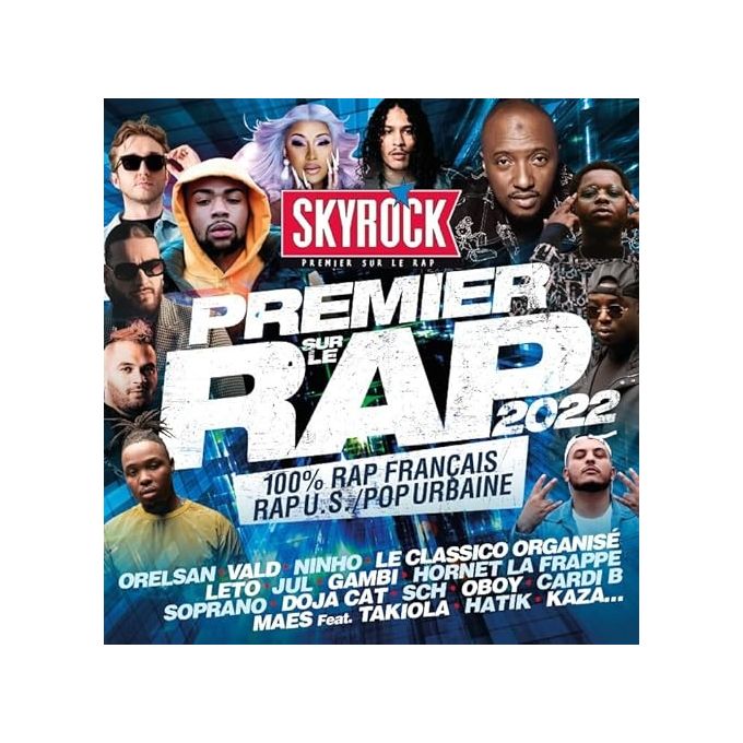 Warner Music Premier Sur Le Rap 2022 Compilation Rap Hip-Hop 3 CD Audio 48 Brani Ninho Orelsan Doja Cat Cardi B