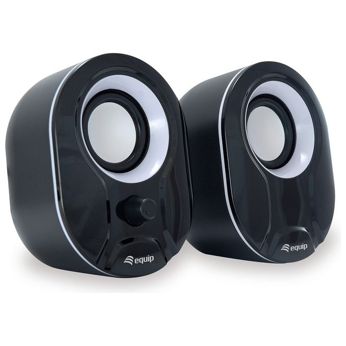 Equip 245333 Mini Casse PC USB 2.0 Stereo 2.0 6W Jack 3.5mm colore Nero