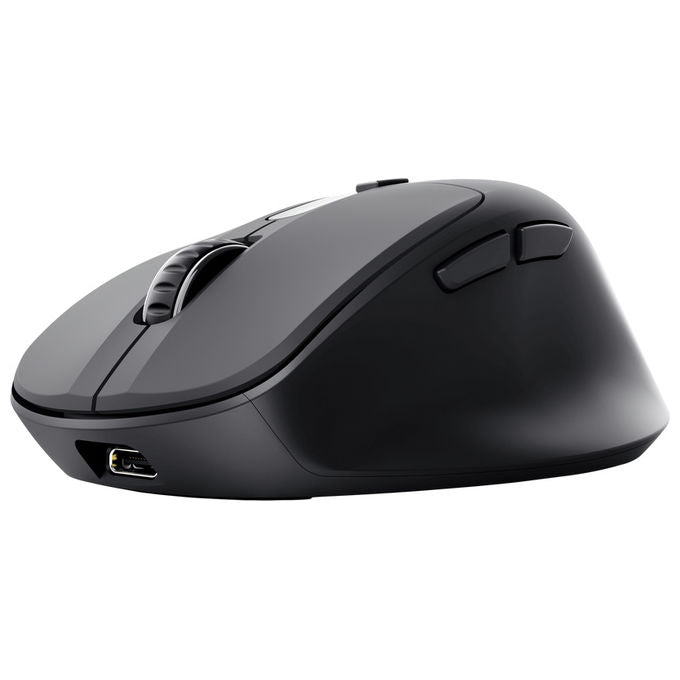 Trust 25991 Zevo Mouse Wireless Ricaricabile Multi-Dispositivo Bluetooth 2.4GHz 4000 DPI Clic Silenzioso colore Nero