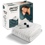 Imetec 26202 Scaldasonno Adapto Plus 100% Cotone Matrimoniale 160x150 cm 150 W 6 Temperature Autospegnimento 1 3 9 Ore ElectroBlock Bianco