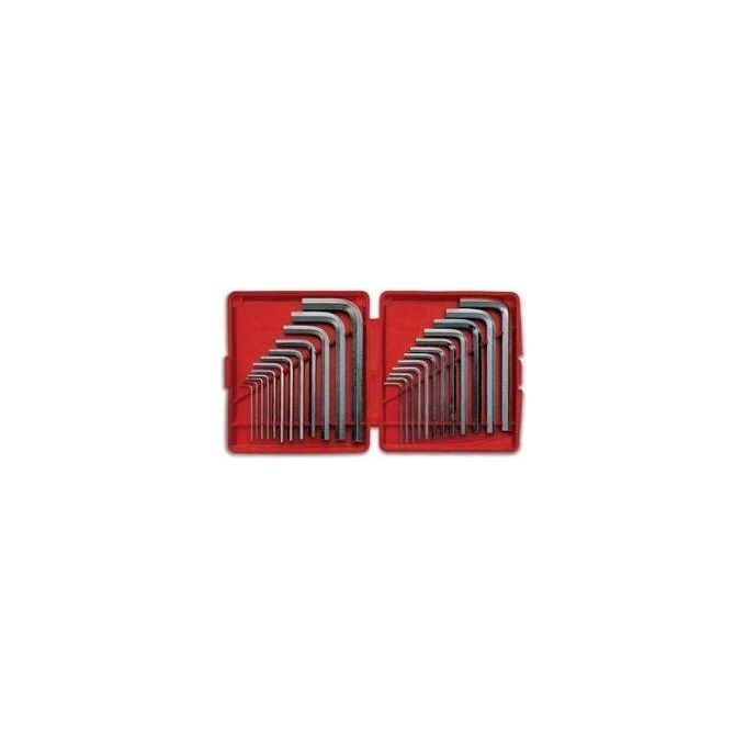 Usag U02800481 280 MP-S24 Serie di 24 Chiavi a Brugola in Acciaio Cromo Vanadio da 2 mm a 10 mm con Astuccio