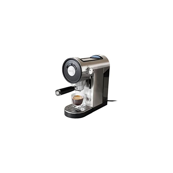 Unold 28636 Piccopresso Macchina da caffe' Espresso 0,9 L 20 bar 1360 W con Montalatte e Funzione Acqua Calda colore Acciaio inox-Nero