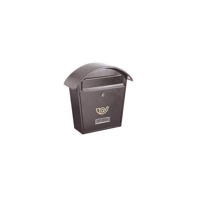 Alubox 49155 Chalet Cassetta Postale con Tettuccio Fisso Formato Rivista 37x36.5x10.5 cm colore Ghisa