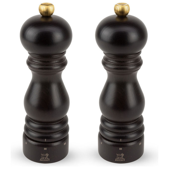 Peugeot 2-2346100 Paris u'Sele Set macina sale e pepe regolabile in legno di faggio con meccanismo in acciaio inox altezza 180 mm colore Cioccolato