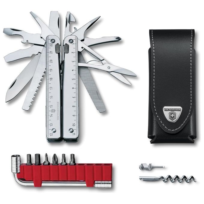 Victorinox 3.0338.L SwissTool X Plus Multiutensile 37 Funzioni Acciaio Inossidabile Custodia in Pelle colore Argento