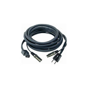 Quik Lok S-396-10 Cavo Audio e Alimentazione per Casse Attive 10 Metri con Connettore XLR Maschio e Spina Schuko colore Nero