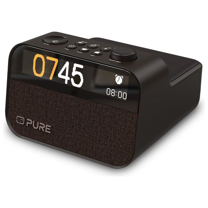 Pure 30103 Moment Charge Radiosveglia Digitale DAB+ FM Bluetooth 5.3 Ricarica Wireless 10W colore Coffee Black