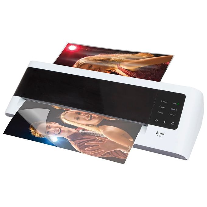 Olympia 3012 A 3024 Laminatrice a freddo-caldo 33 cm 400 mm-min 2 rulli 80-175 µm colore Nero Bianco