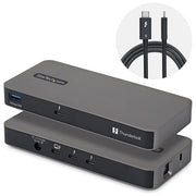 StarTech.com 303UE-TB5-HUB Hub Thunderbolt 5 a 4 Porte con KVM Thunderbolt Share 80 120 Gbps Multi Monitor 8K PD 140W USB A 10 Gbps TB4 USB4 colore Grigio