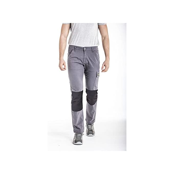 Rica Lewis 5430016 CORJE1 Pantalone da Lavoro Multitasche Rinforzi Cordura Ginocchia 300 g-m² 35% Cotone 65% Poliestere colore Grigio