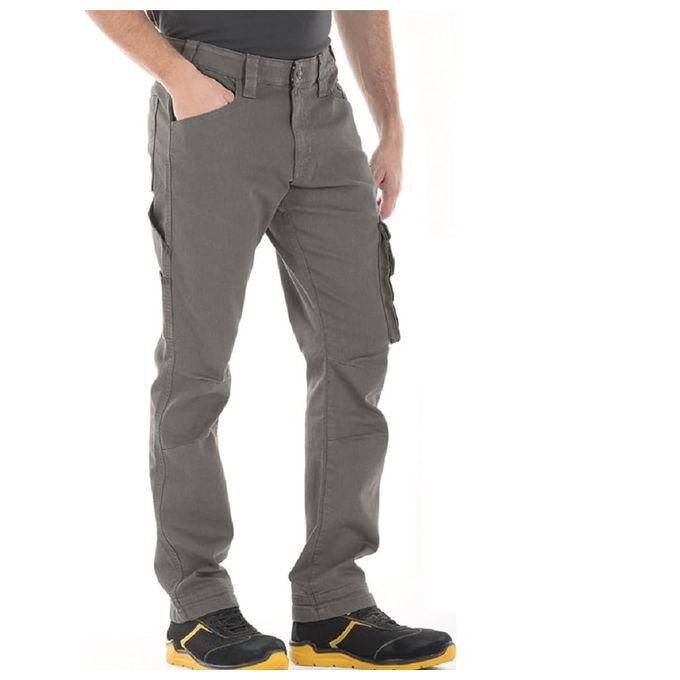 Rica Lewis 5430043 JOBC Pantaloni da Lavoro Cotone Stretch Fibreflex Multitasche Vita Alta colore Grigio