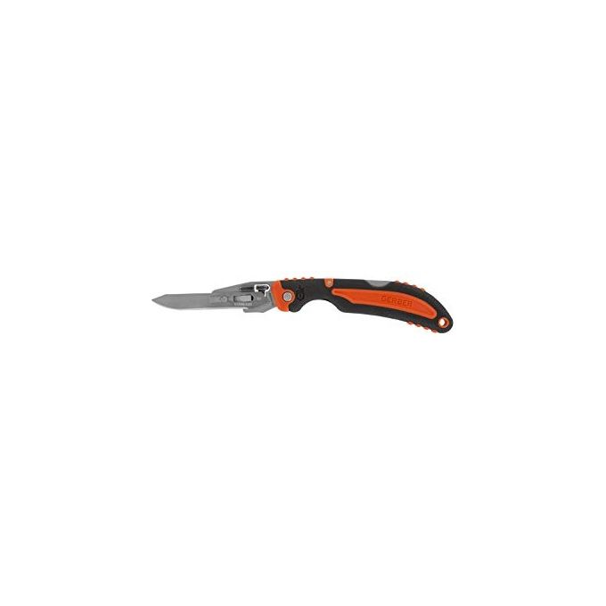 Gerber 1027855 Vital Pocket Folder EAB Coltello da Caccia Lama 7,1 cm Acciaio 420HC con 6 Lame di Ricambio colore Arancione