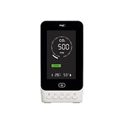 TFA 31.5010.02 AirCO2ntrol Up Misuratore di CO2 con Sensore NDIR Dual Beam Allarme Acustico Display a Semaforo Temperatura e Umidita' colore Bianco